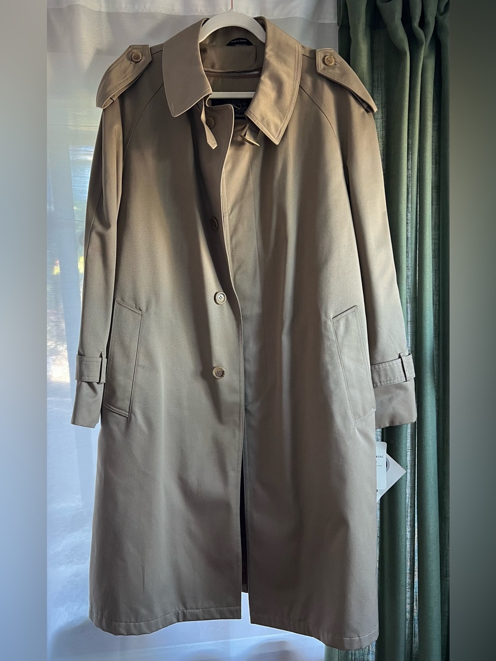Vintage Oleg Cassini Khaki Trench Coat - Never Worn with Tags